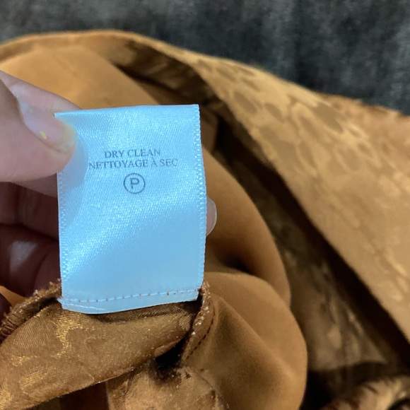 A.L.C Silk Jameson Bronze Animal Print Cropped Culotte Trouser Size 0 - Picture 10 of 13